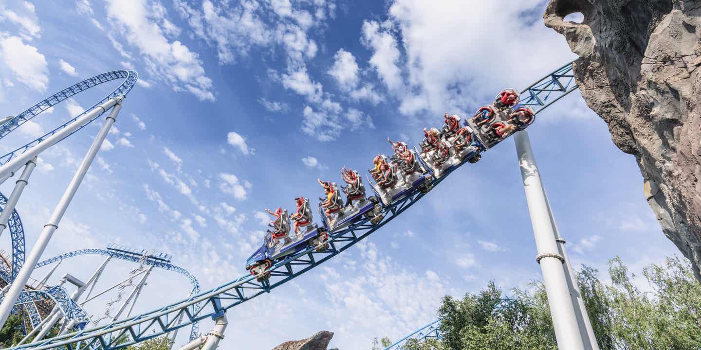 Blue Fire Megacoaster-Achterbahn im Europapark