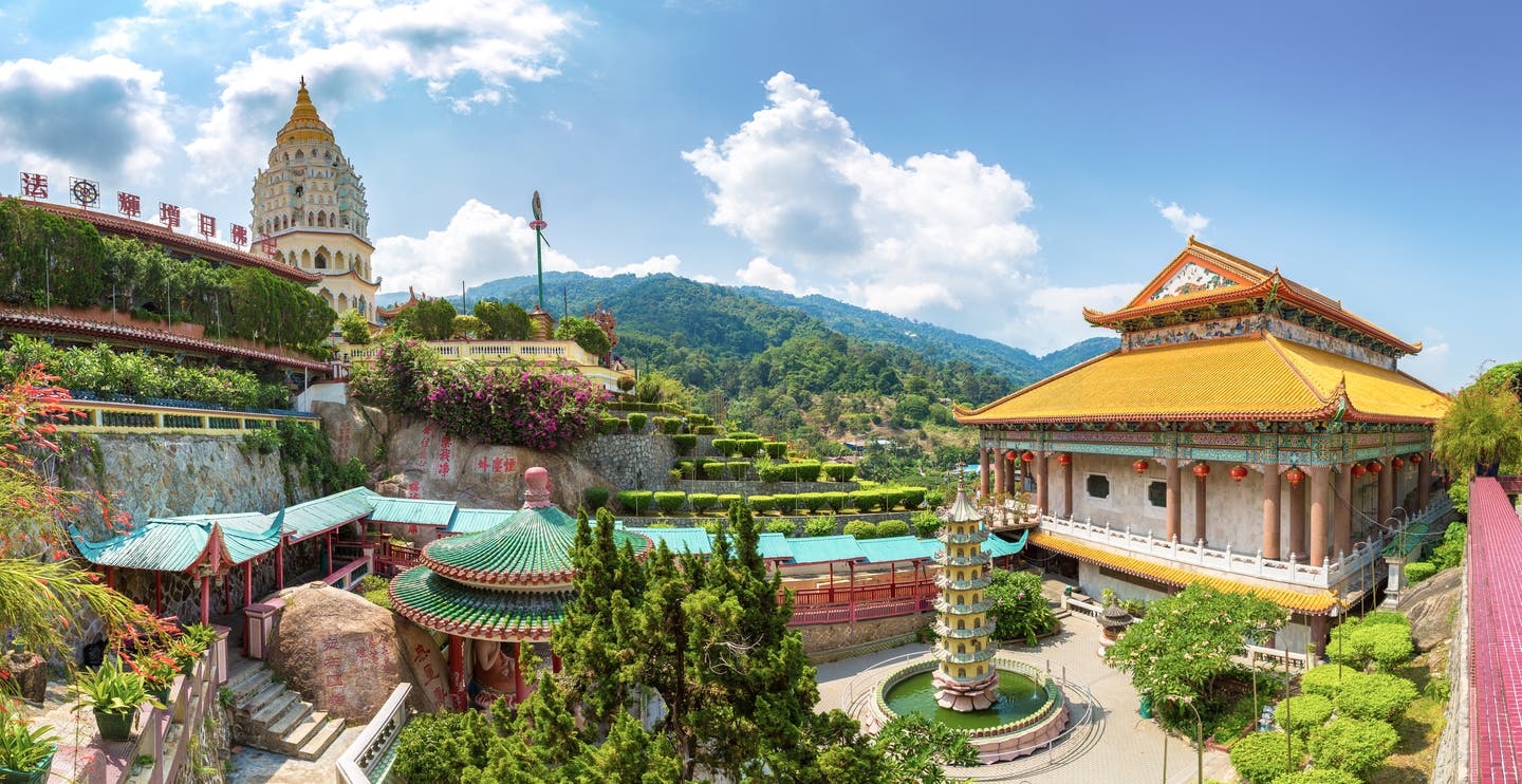 Malaysias Reisezeit. Kek-Lok-Tempel auf Penang