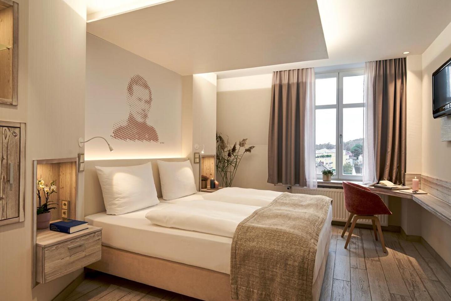 Wohnbeispiel Doppelzimmer Landseite Literaturgeflüster