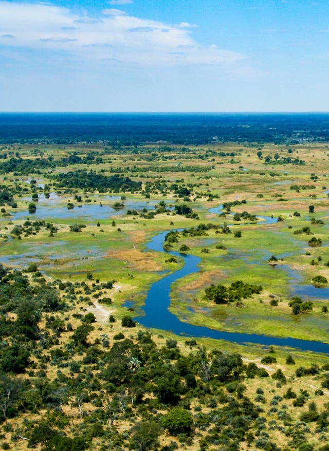 Botswana Exklusiv Blick auf das Okavango-Delta in Botswana