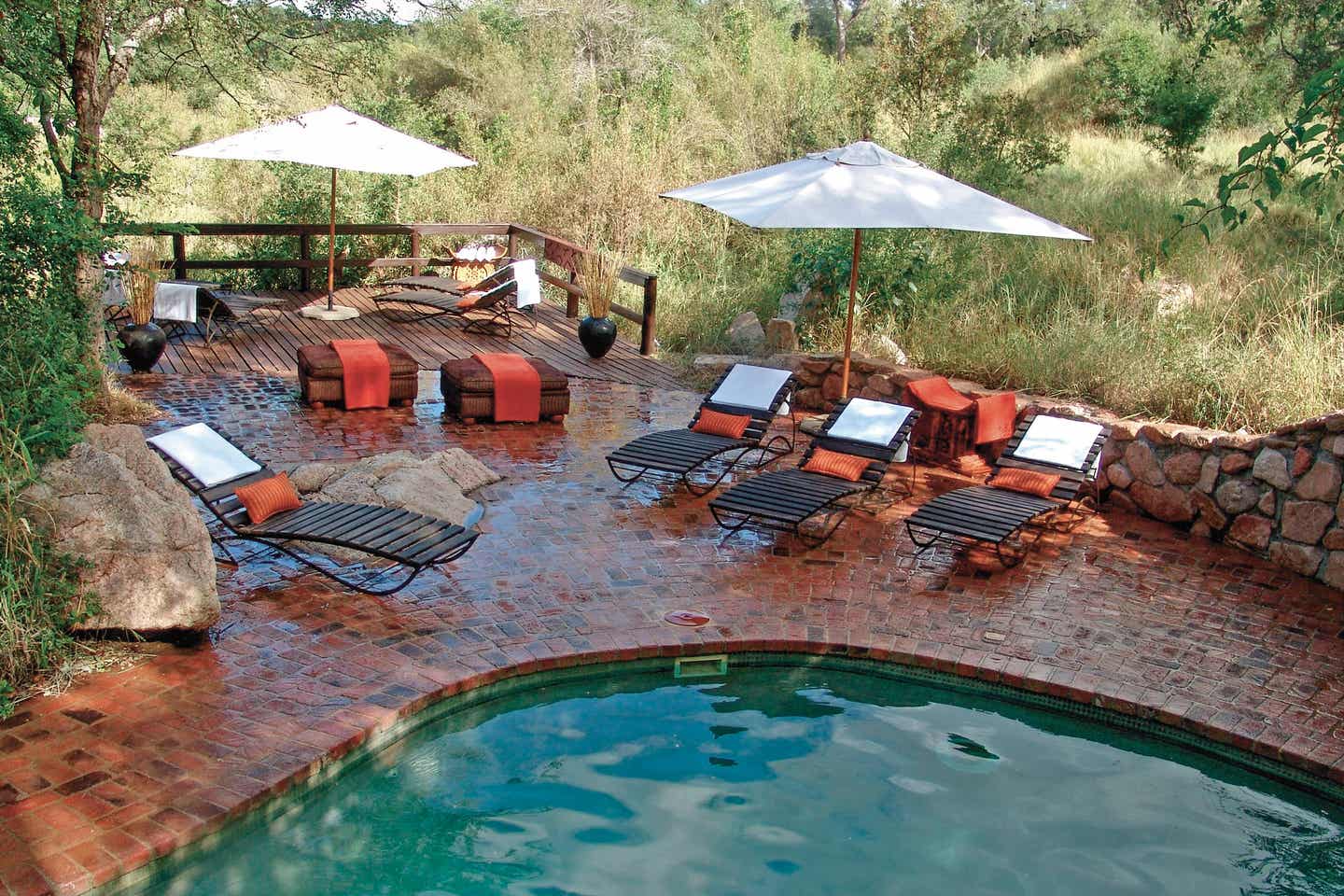 privater Pool in der Südafrika Lodge Amakhala private Game Reserve