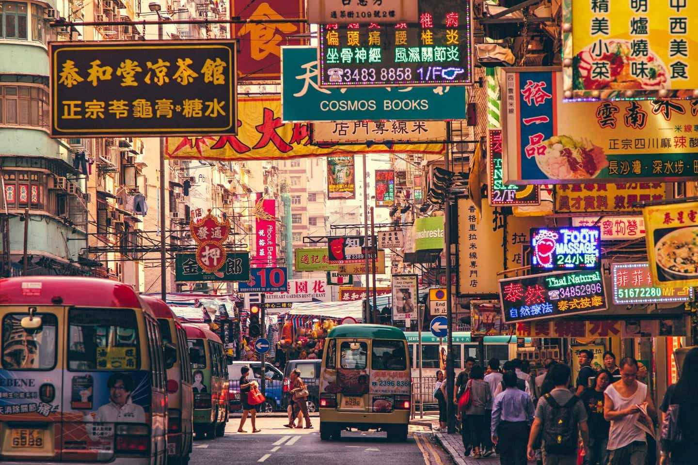 Mongkok Straße in Hongkong