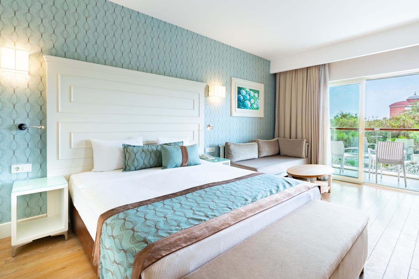 Wohnbeispiel für ein Doppelzimmer mit Landblick