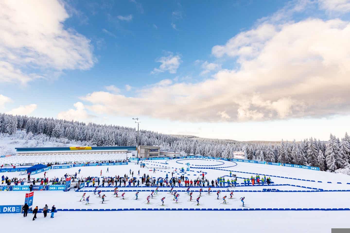 Biathlon WM Oberhof, Start-Ziel-Gerade