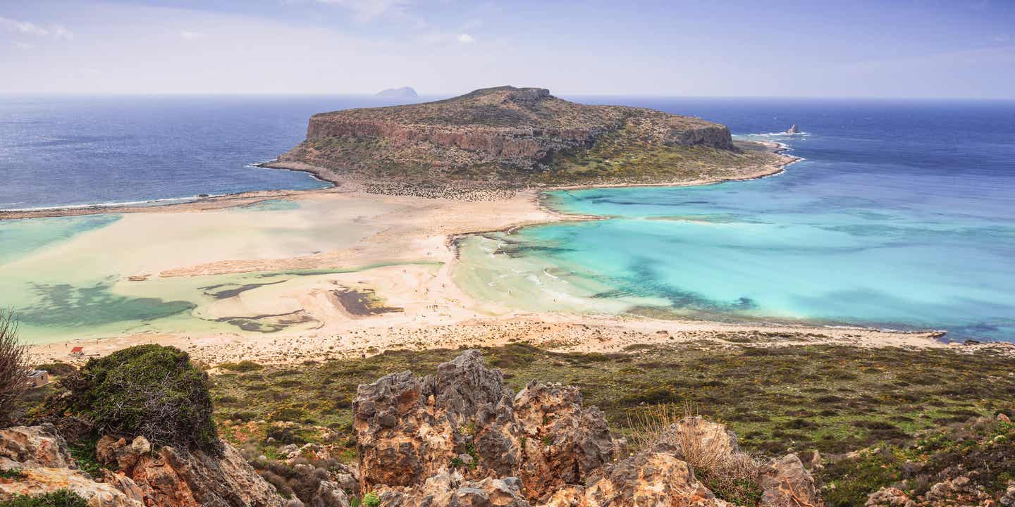 Die atemberaubende Landschaft am Balos Beach auf Kreta