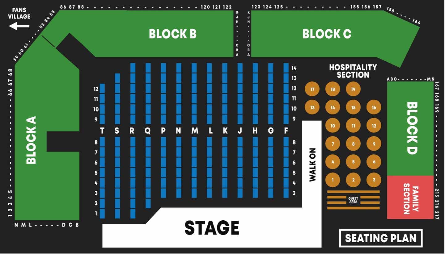 Hallenplan Ally Pally