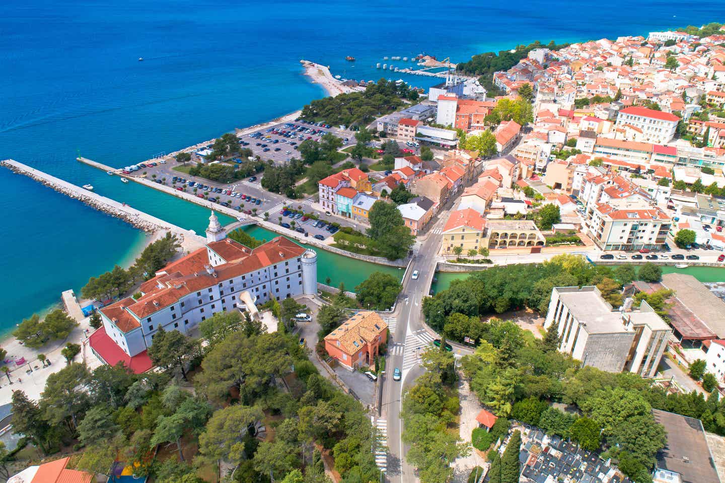 Urlaub in Crikvenica – Blick auf die Stadt von oben