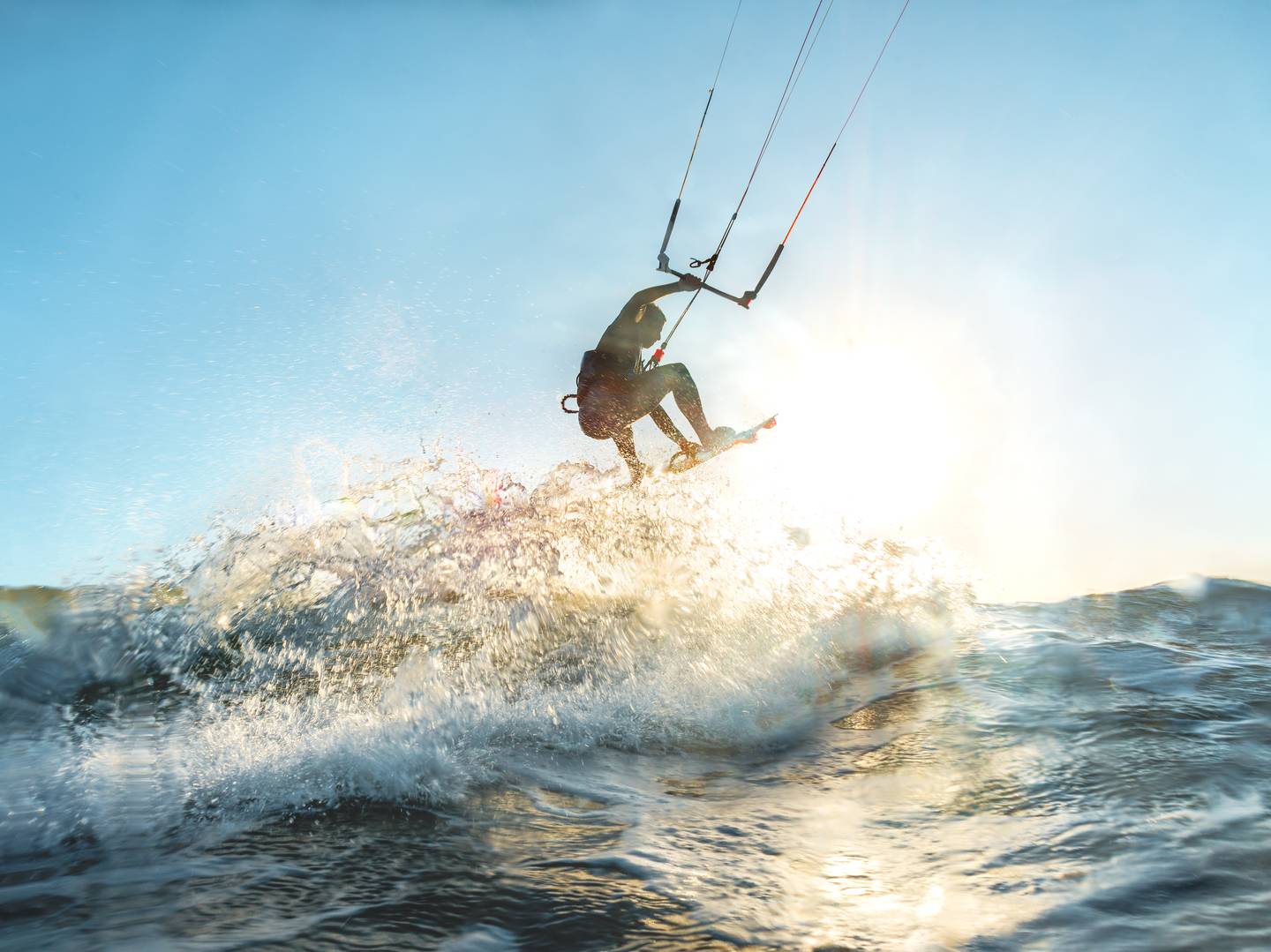 Kiter an der tunesischen Küste