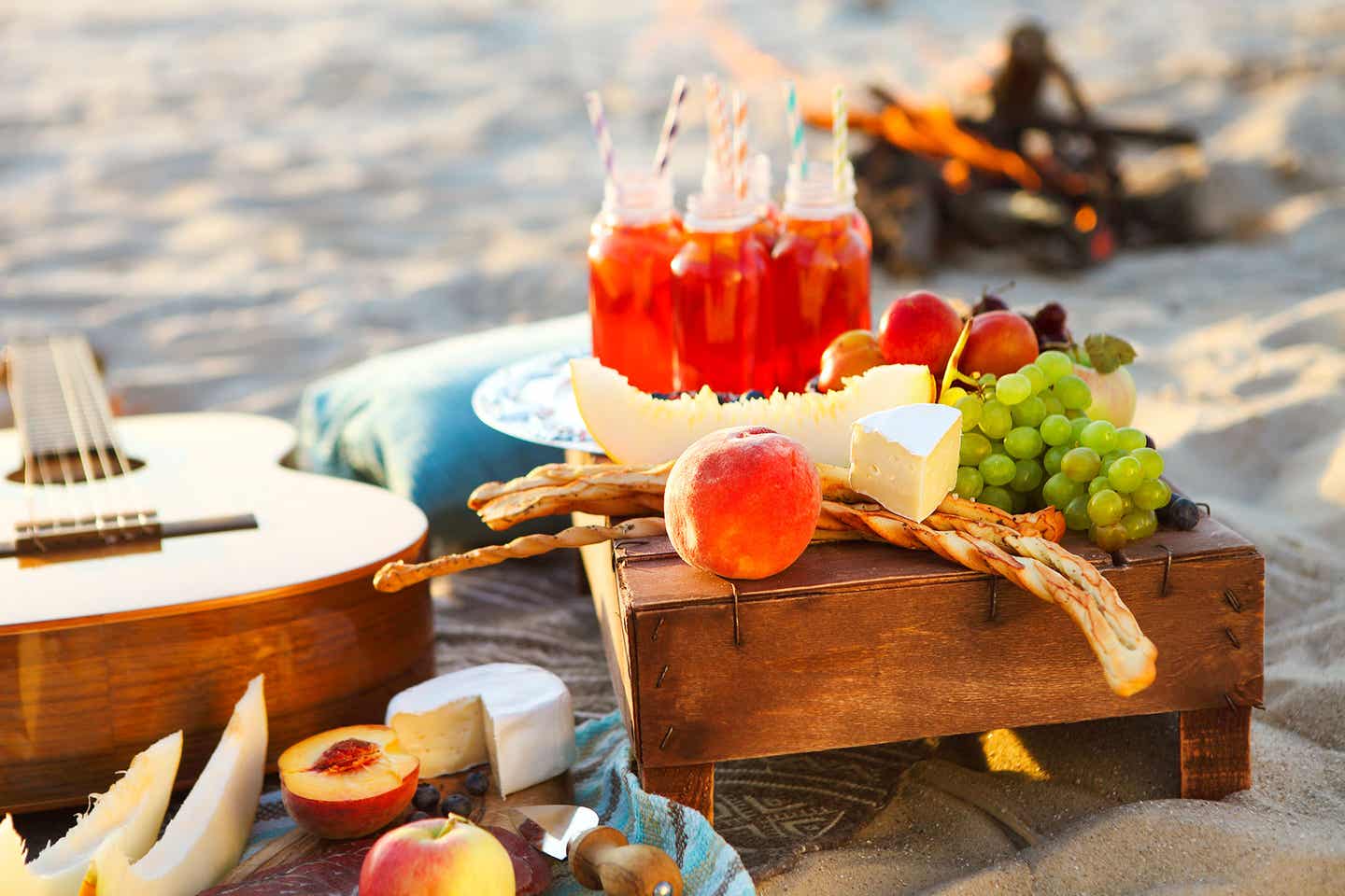 Picknick am Strand der Malediven