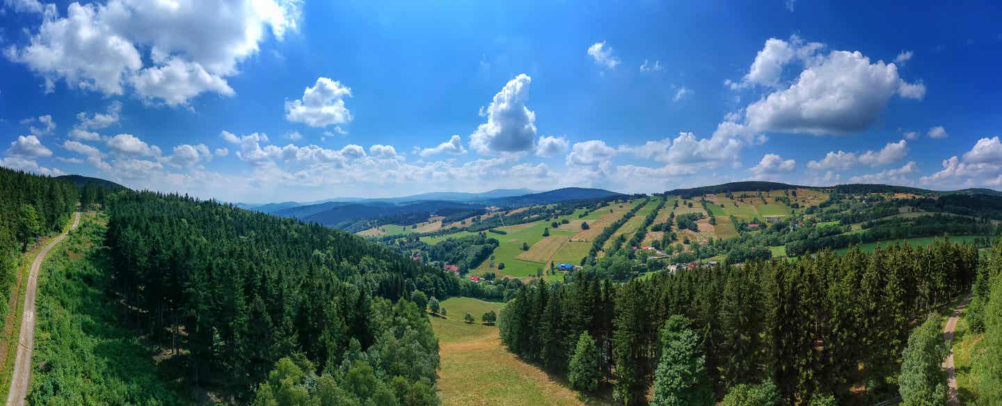 Urlaub im Riesengebirge – Blick über das Riesengebirge