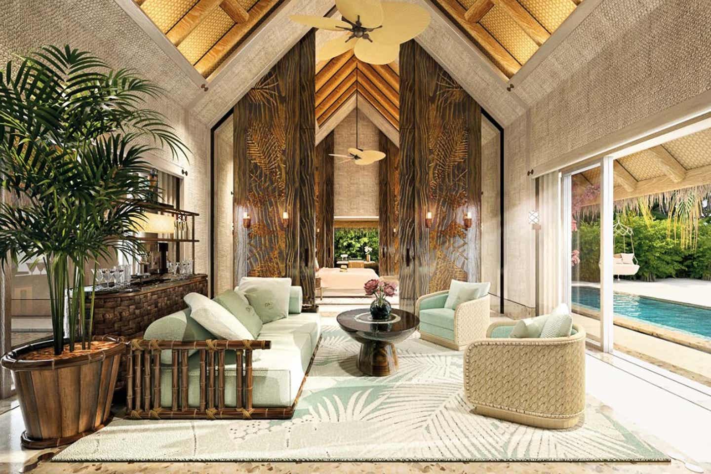 Joali Maldives: Moderne und Gemütliche Sitzgelegenheit