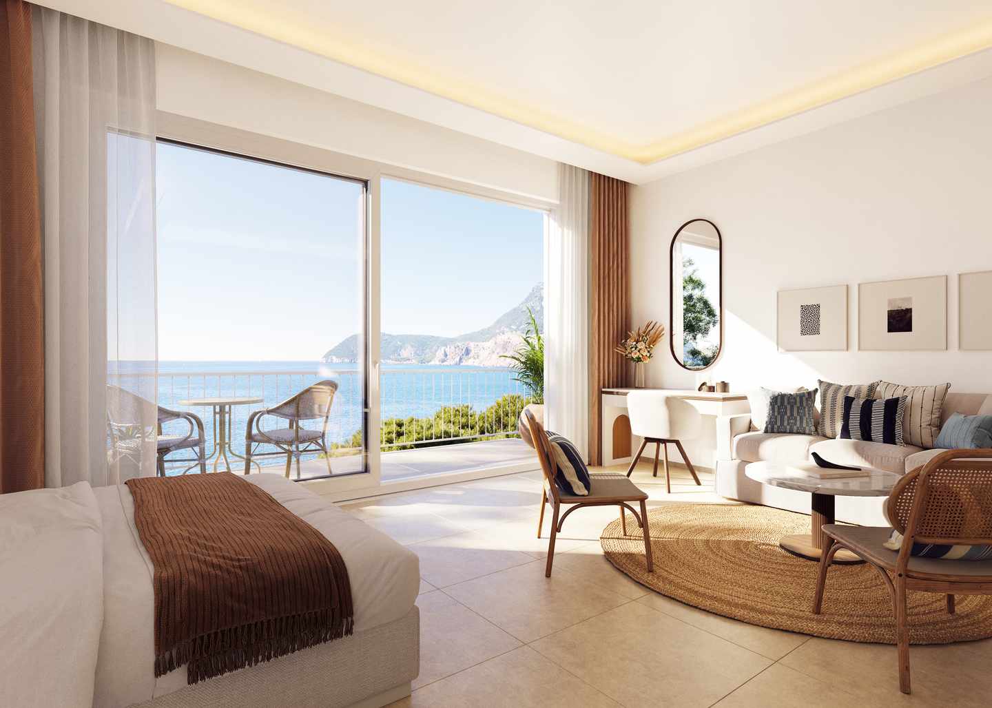 Iberostar Selection Montenegro Zimmer Innenansicht mit Meerblick Iberostar Selection Montenegro - Zimmer Außenbereich - Meerblick