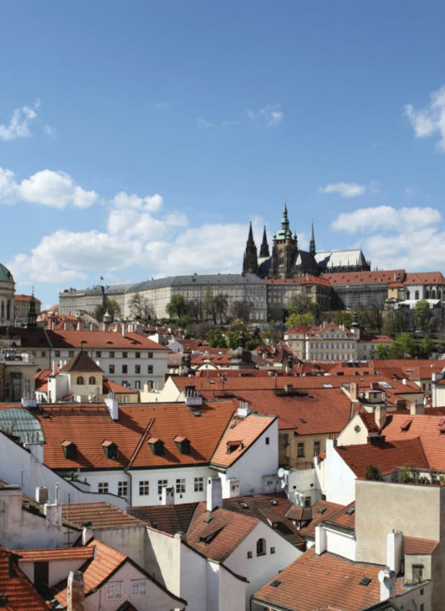 Städtereise nach Prag Prag Stadtansicht mit Burg