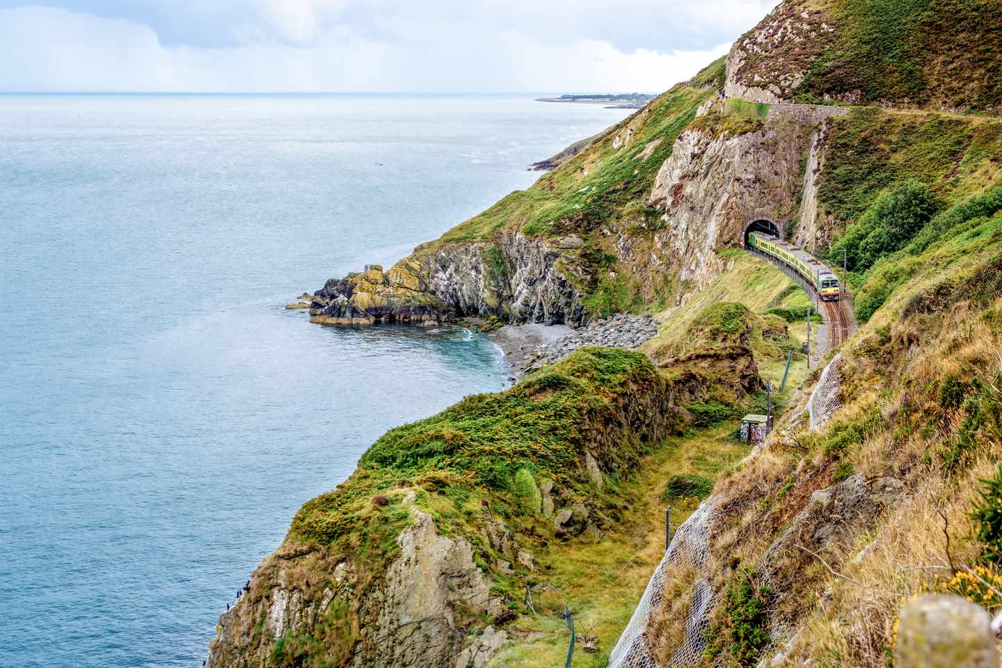 Zug auf dem Cliff Walk Bray in Irland