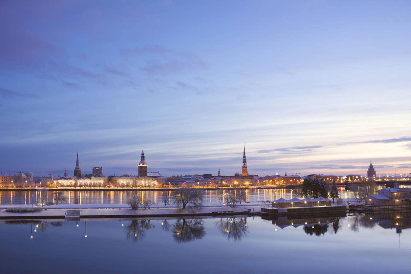 Städtereise nach Riga - Stadtansicht im Schnee