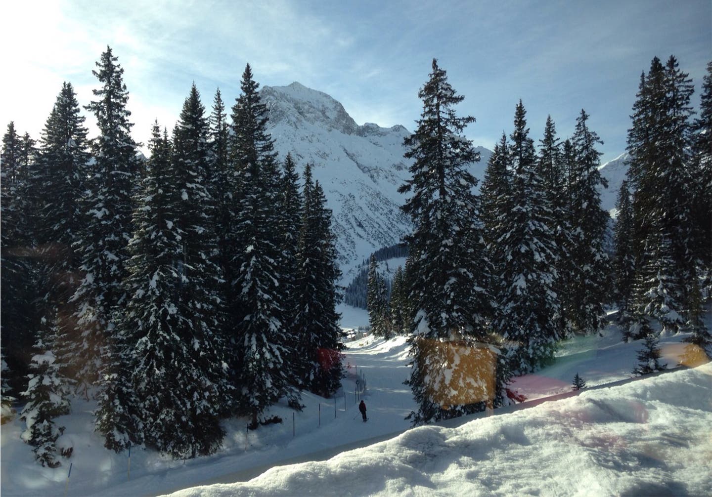 Skiabfahrt in Tirol