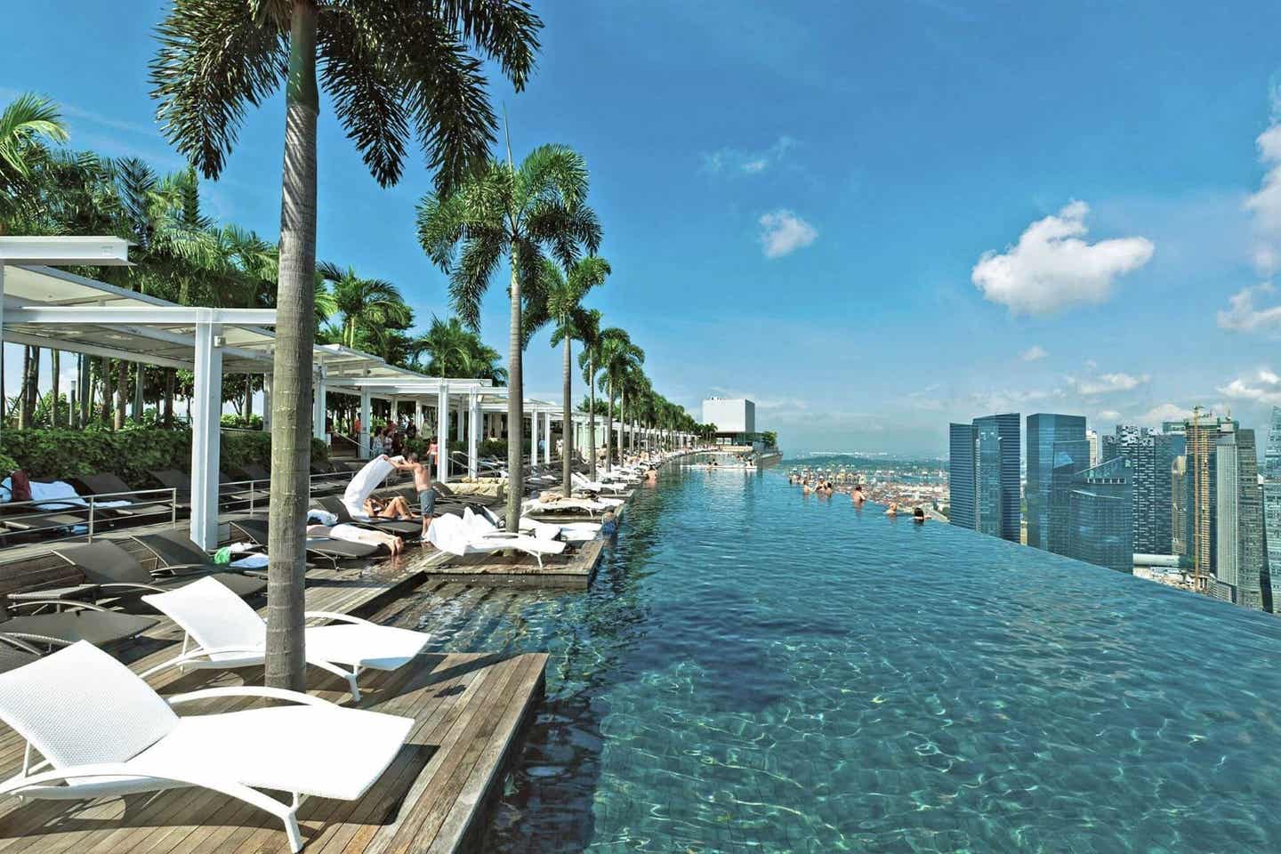 Infinity-Pools: Marina-Sands-Bay in Singapur