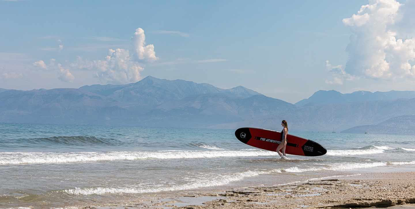 Surfen am Strand