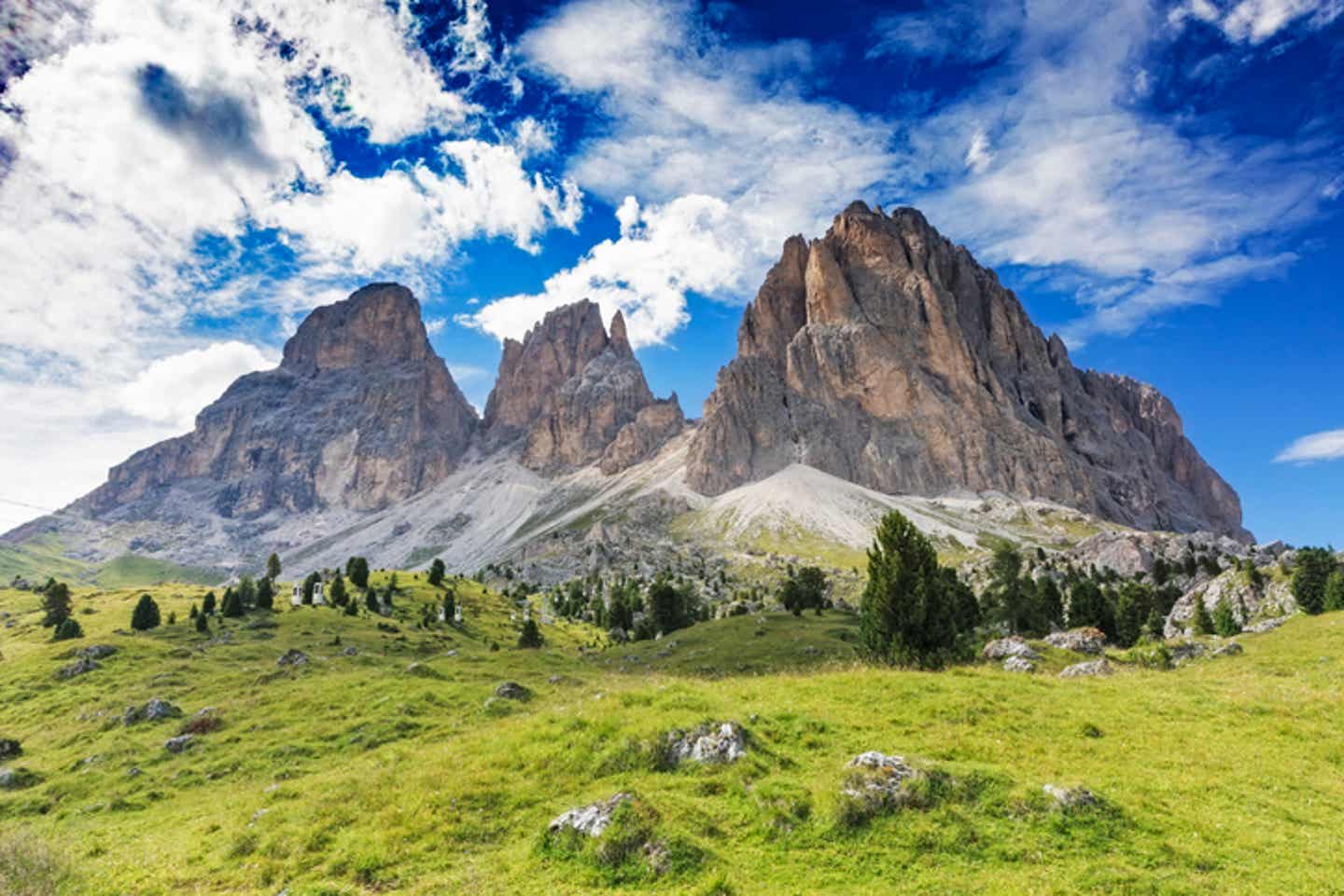 Langkofelgruppe in den Dolomiten in Trentin-Südtirol