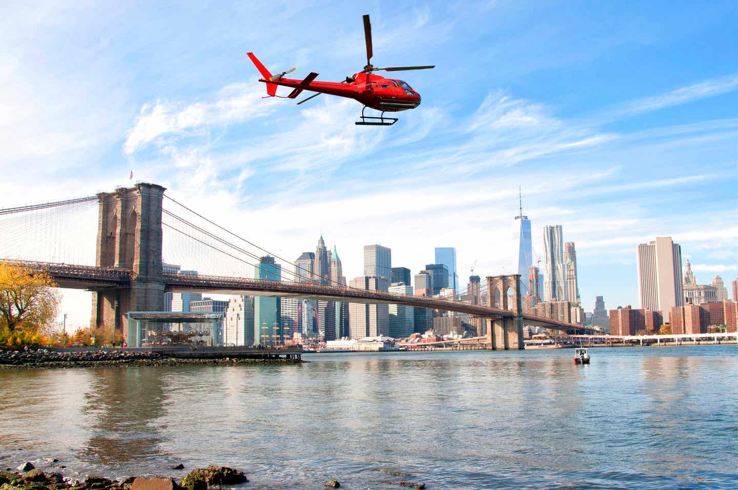 Helikopterflug: New York bei Sonnenschein