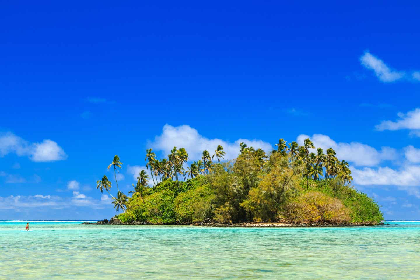 Die Hauptinsel Rarotonga von den Cookinseln