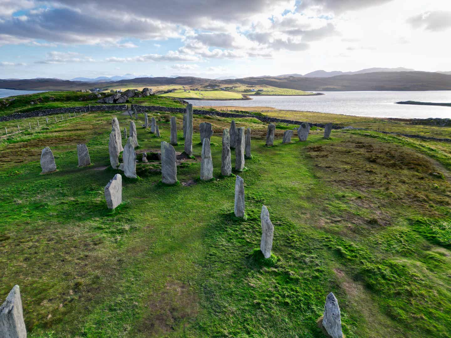 Große Steine in der Natur: Callanish Stones in Schottland