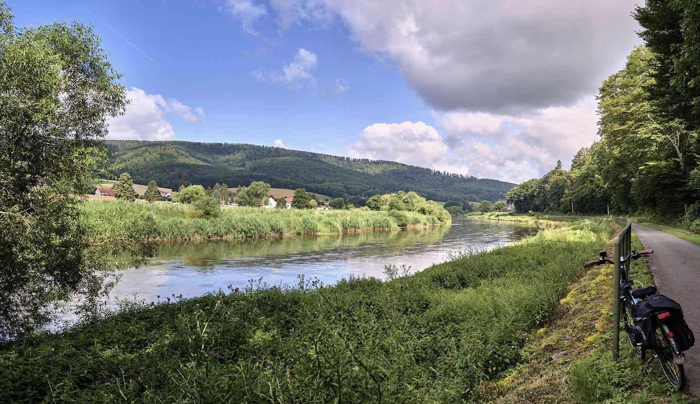 Radtouren in Deutschland entlang eines Flusses