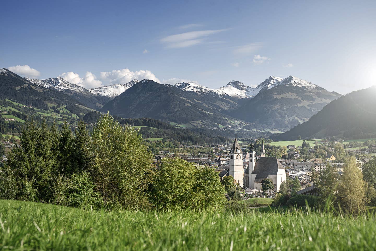 Urlaub in Tirol – Blick auf Kitzbuehl