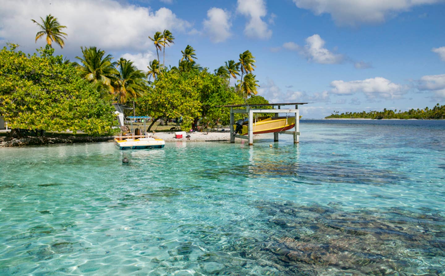 Rundreisen Französisch-Polynesien: Bootsanleger auf dem Fakarava-Atoll