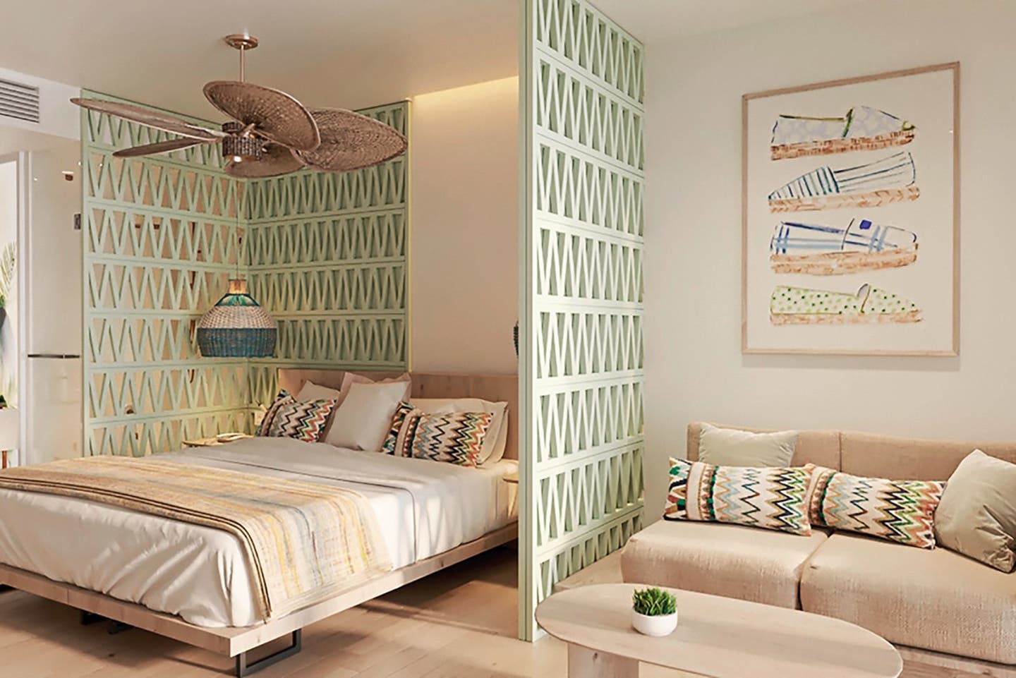 Wohnbeispiel Doppelzimmer Golden (mit Stehbalkon)