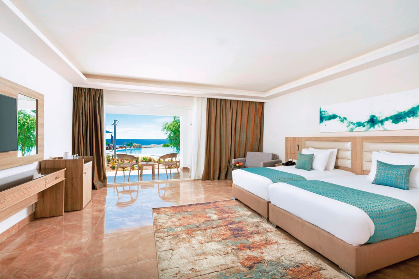 Wohnbeispiel Doppelzimmer Poolblick