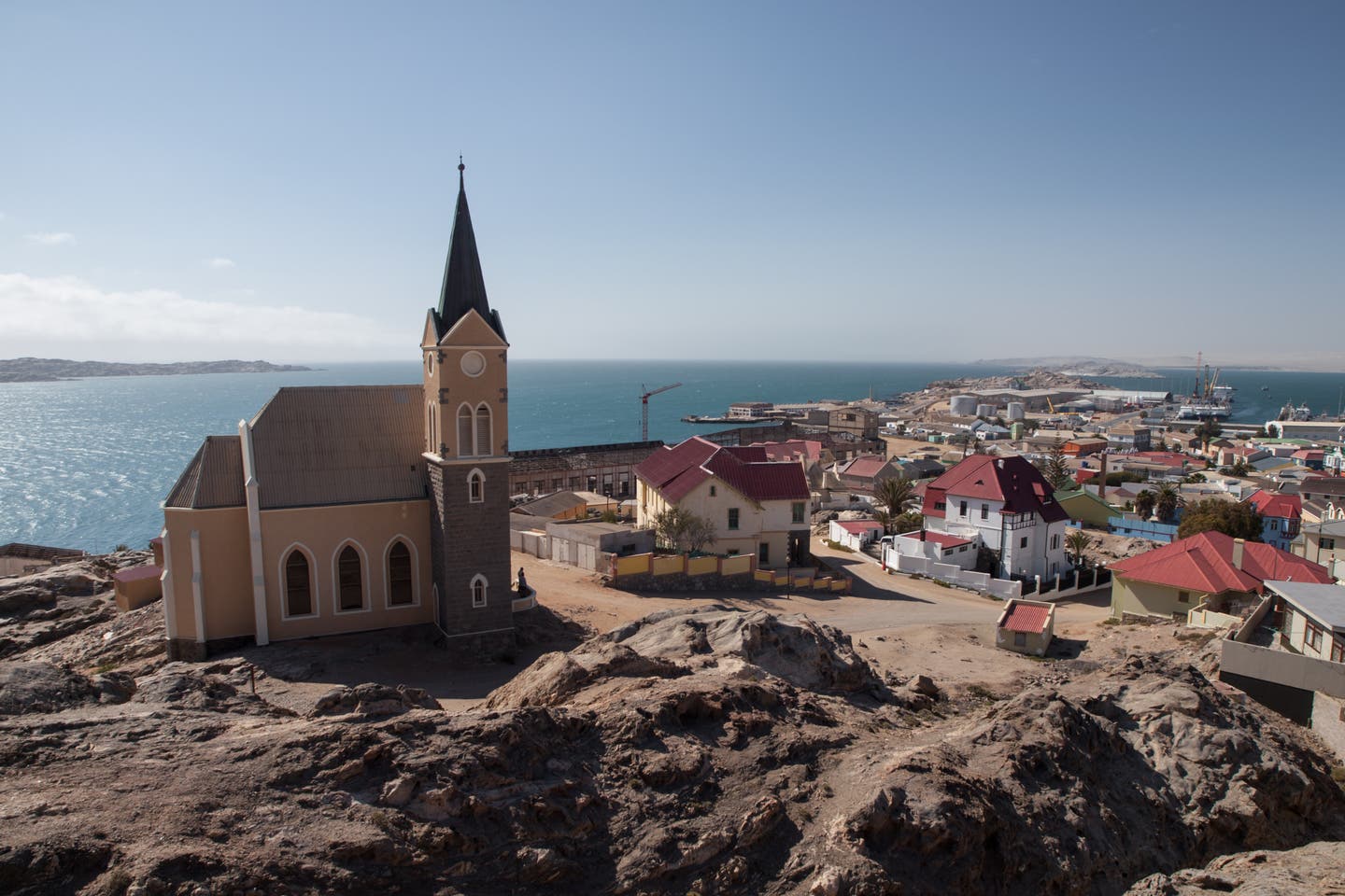 Blick auf die Hafenstadt Lüderitz