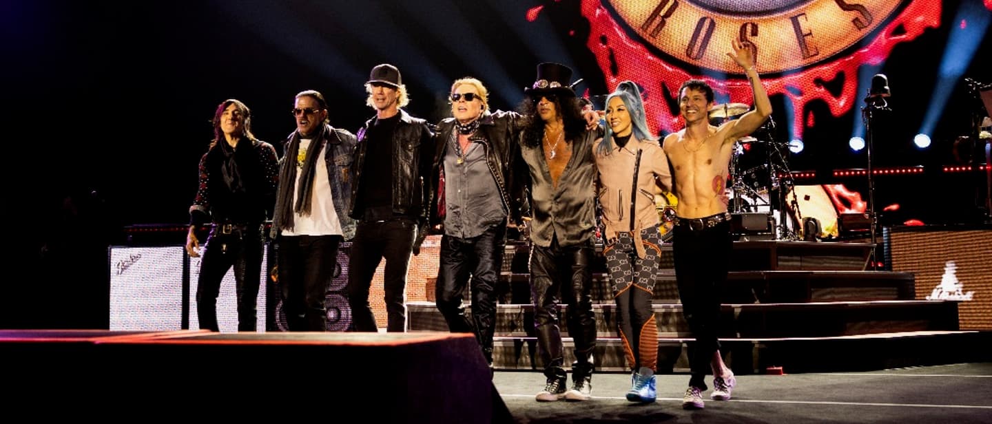 Guns N' Roses live auf der Bühne