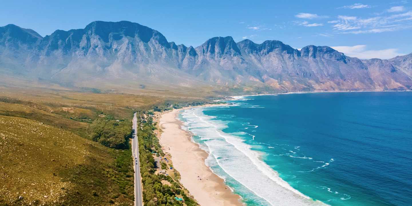 Blick auf Kogelbay Beach am Westkap von Südafrika