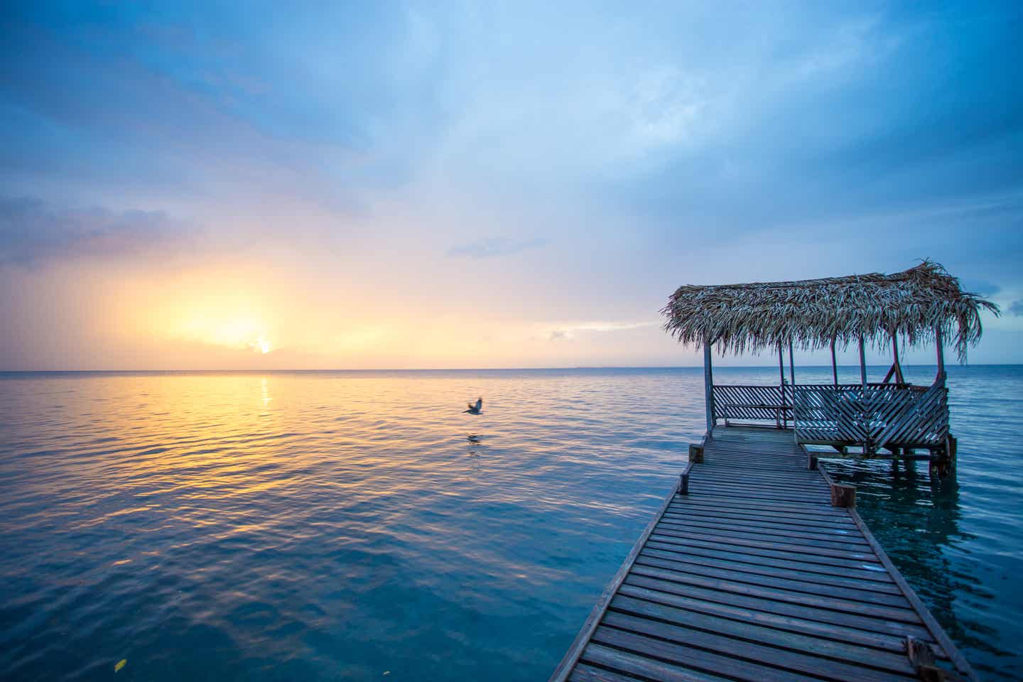 Sonnenuntergang im Belize-Urlaub