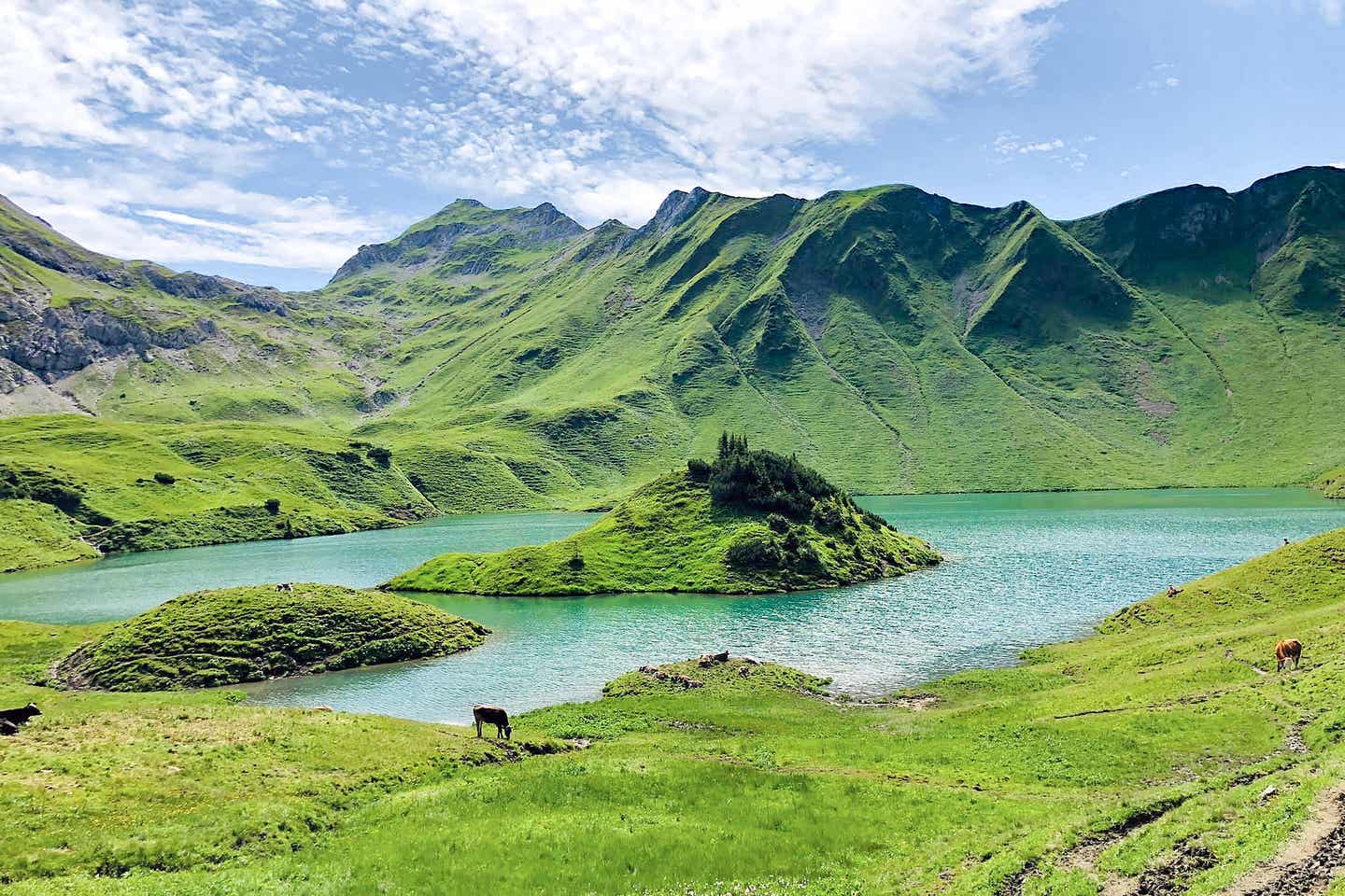 Sehenswürdigkeiten im Allgäu: Blick auf den Schrecksee in der Nähe von Hinterstein