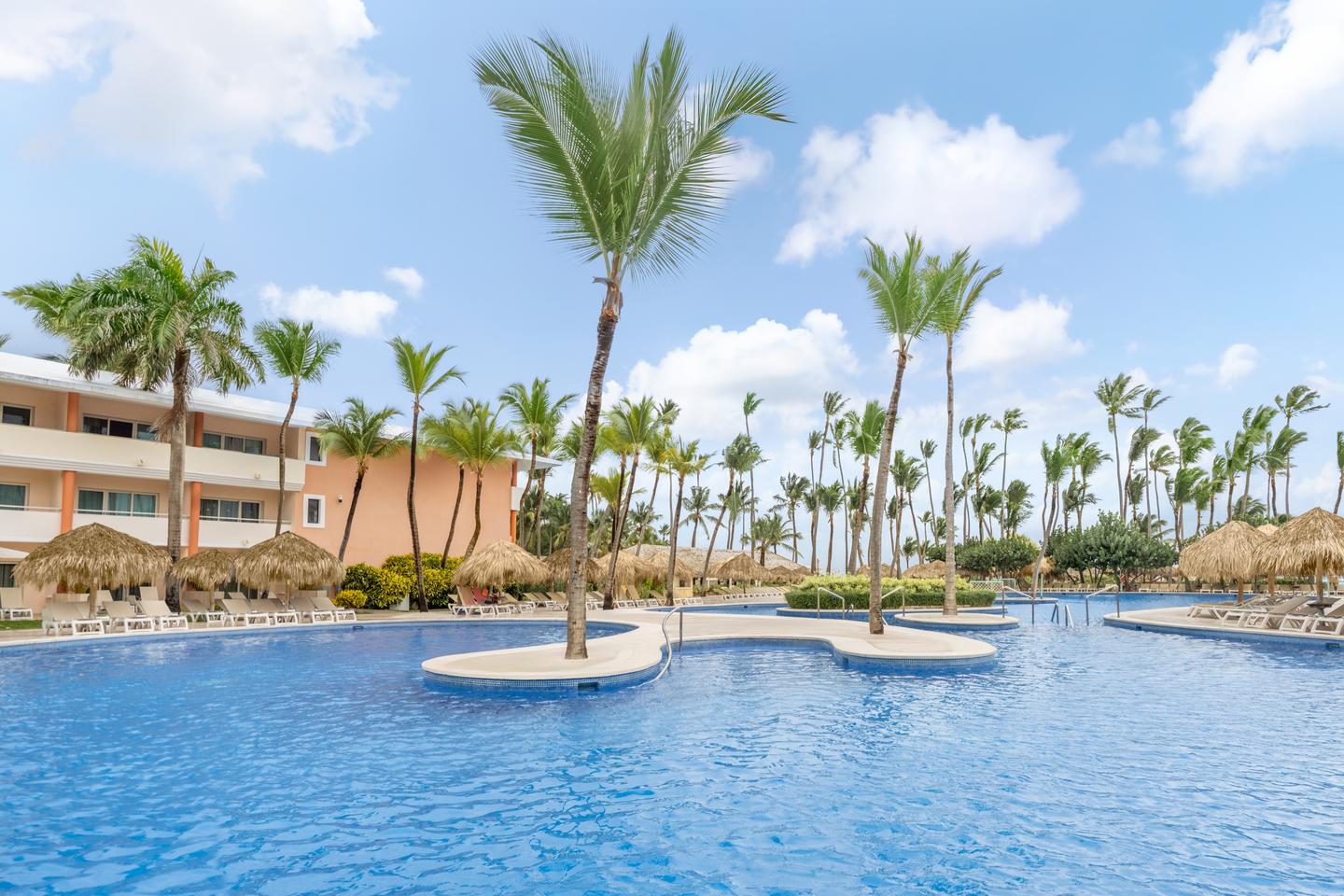 Palmen und Poollandschaft