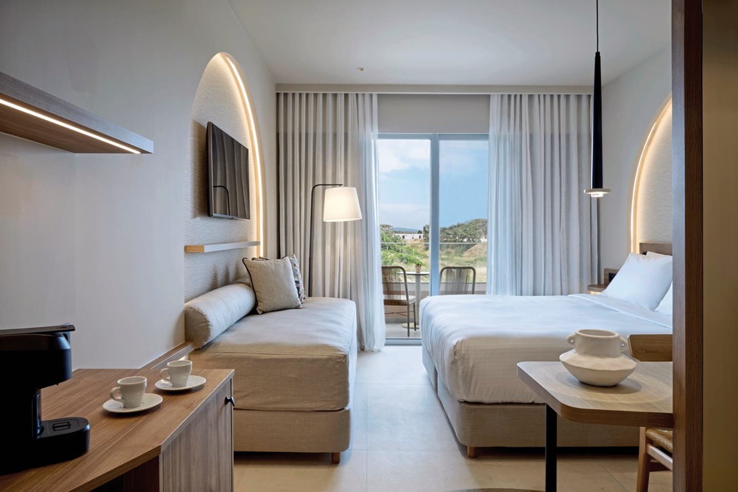Wohnbeispiel Doppelzimmer Deluxe seitl. Meerblick