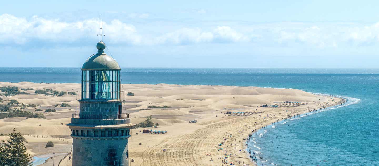 Gran Canaria Maspalomas Sandduenen und Leuchtturm