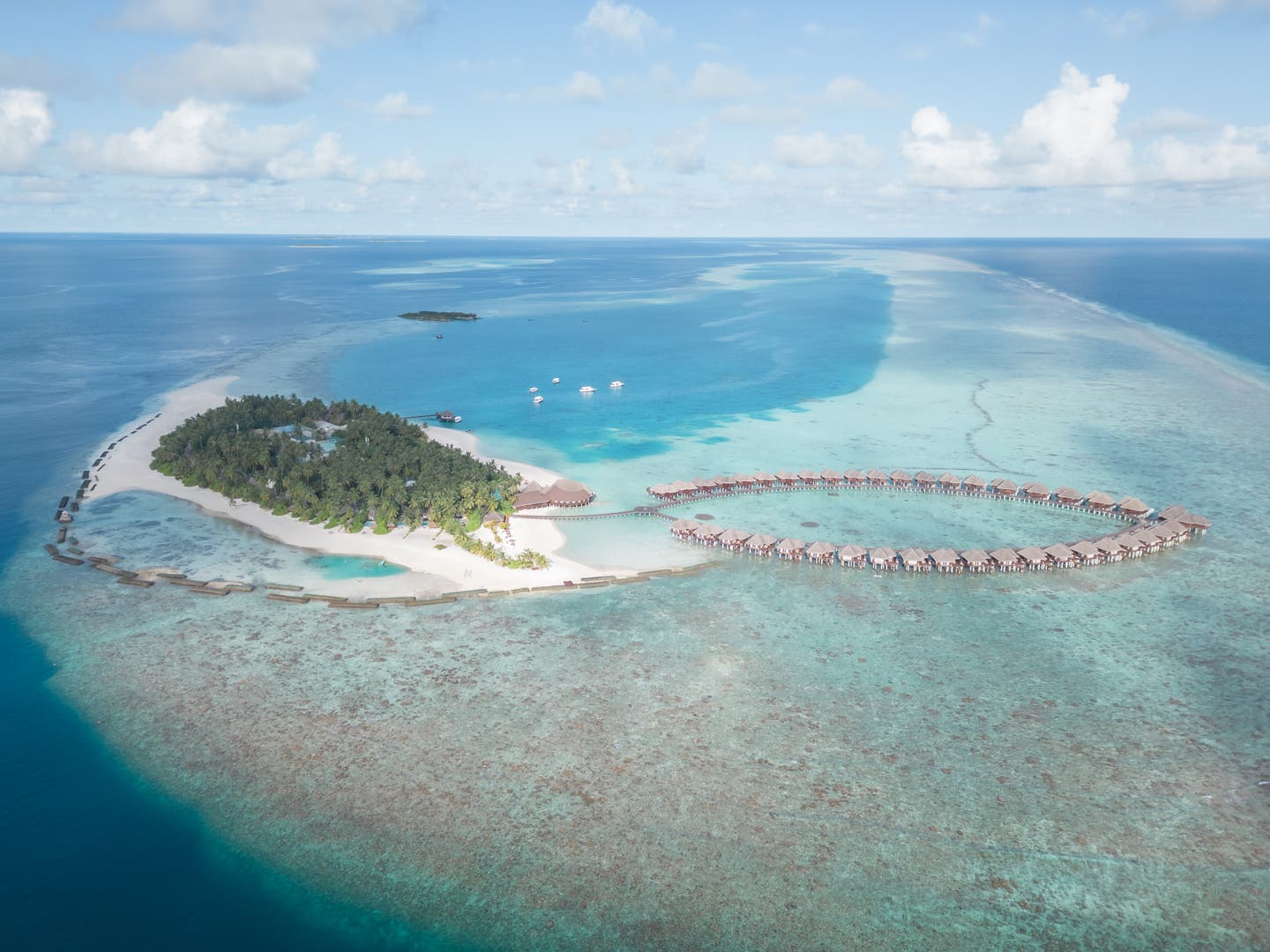 Ansicht der Insel Vilureef von oben