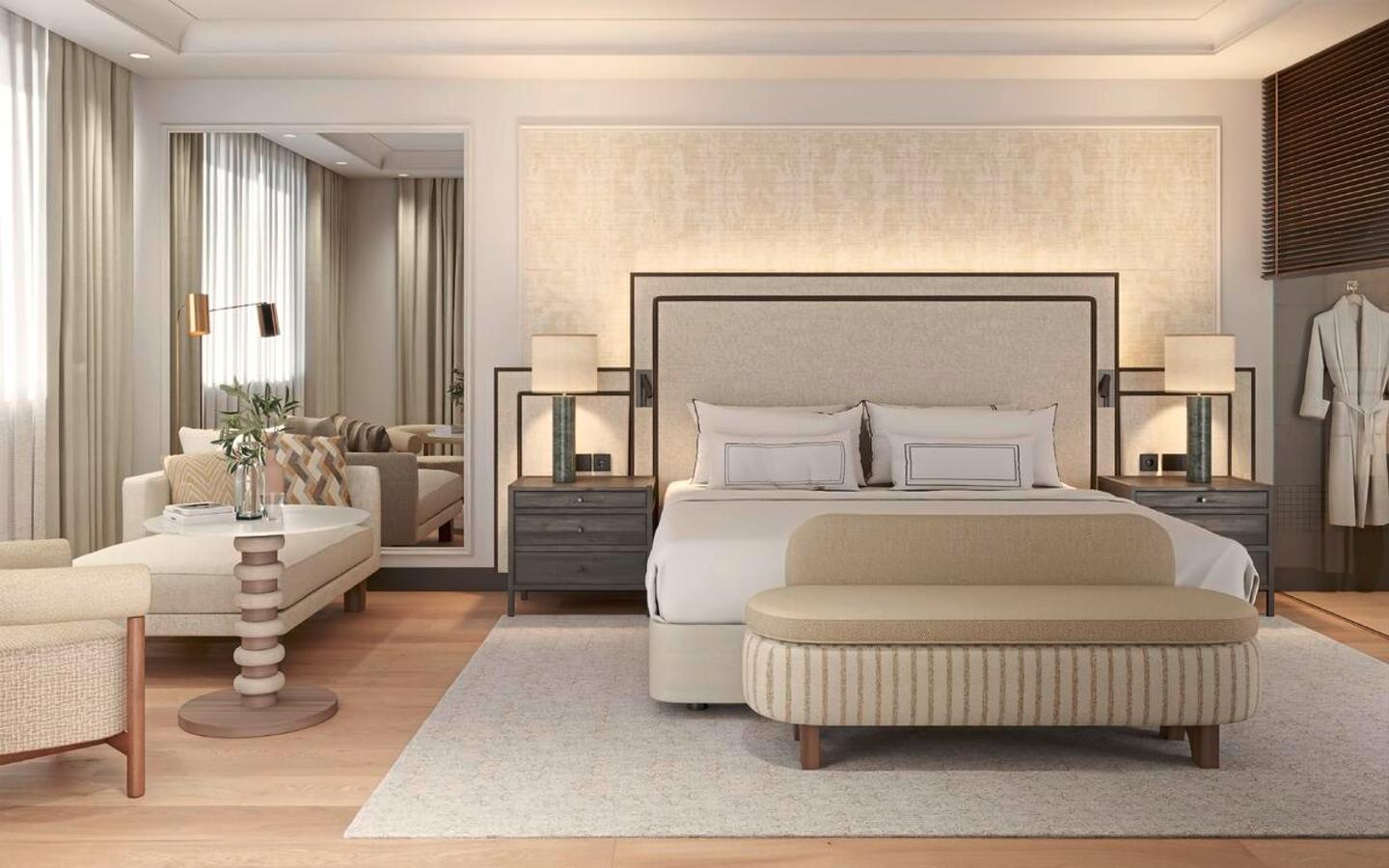 Wohnbeispiel Doppelzimmer Deluxe frontaler Meerblick