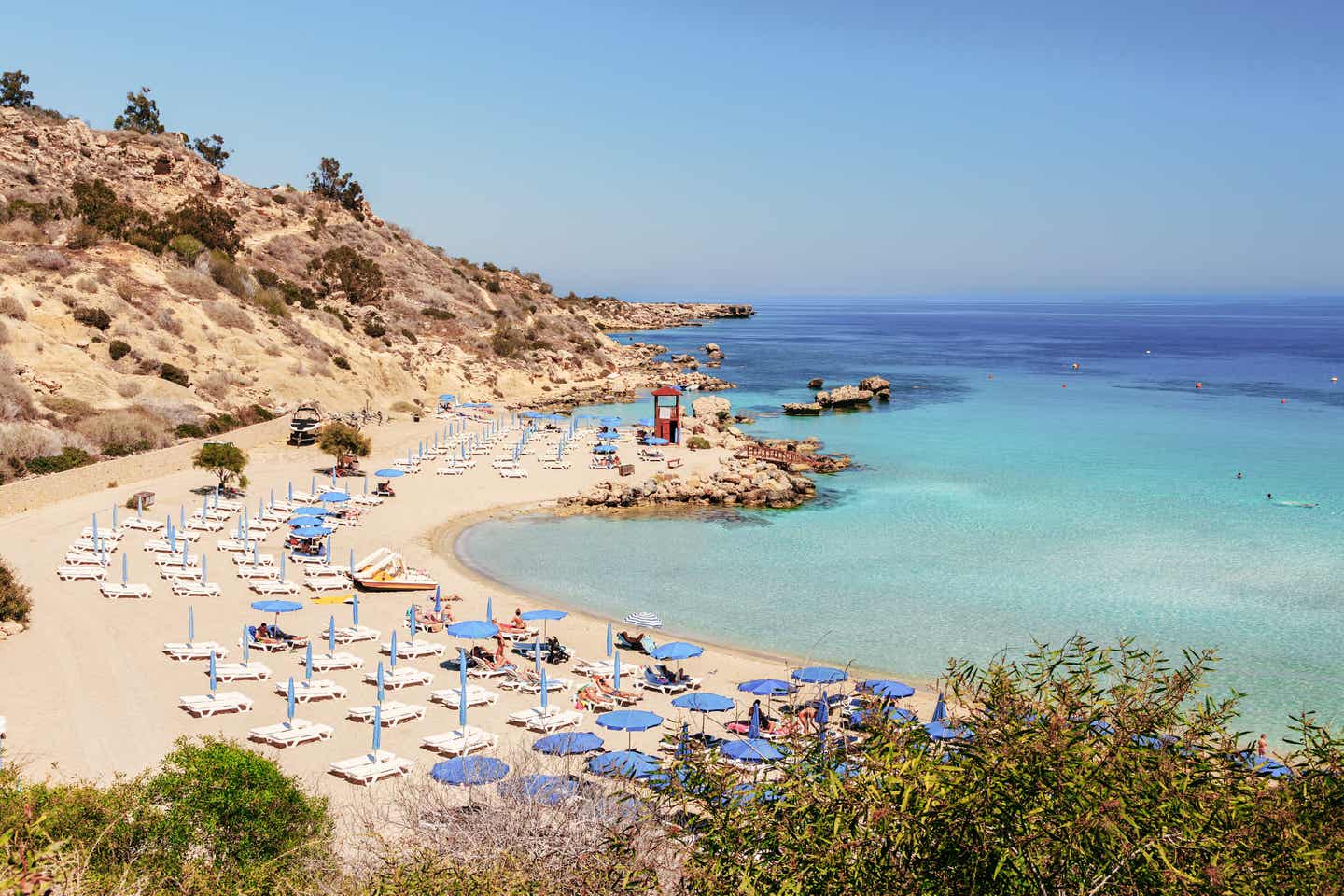 Zypern Strände: Blick auf einen Strand in der Nähe von Nissi Beach auf Zypern
