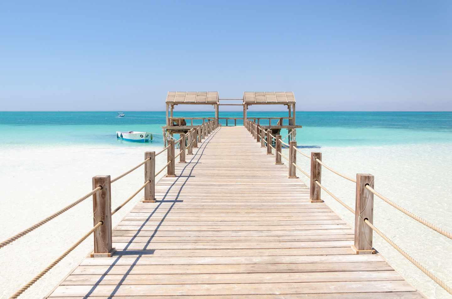 Ägypten Hotel: Hölzerner Pier auf der Insel Giftun