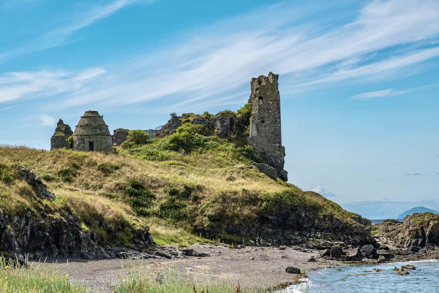 Dunure Castle on der schottischen Westküste
