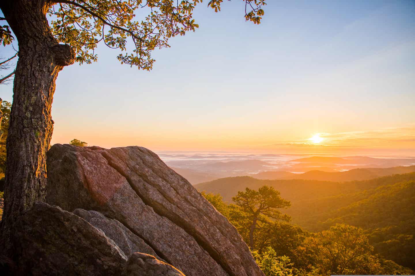 Sonnenaufgang im Shenandoah Nationalpark