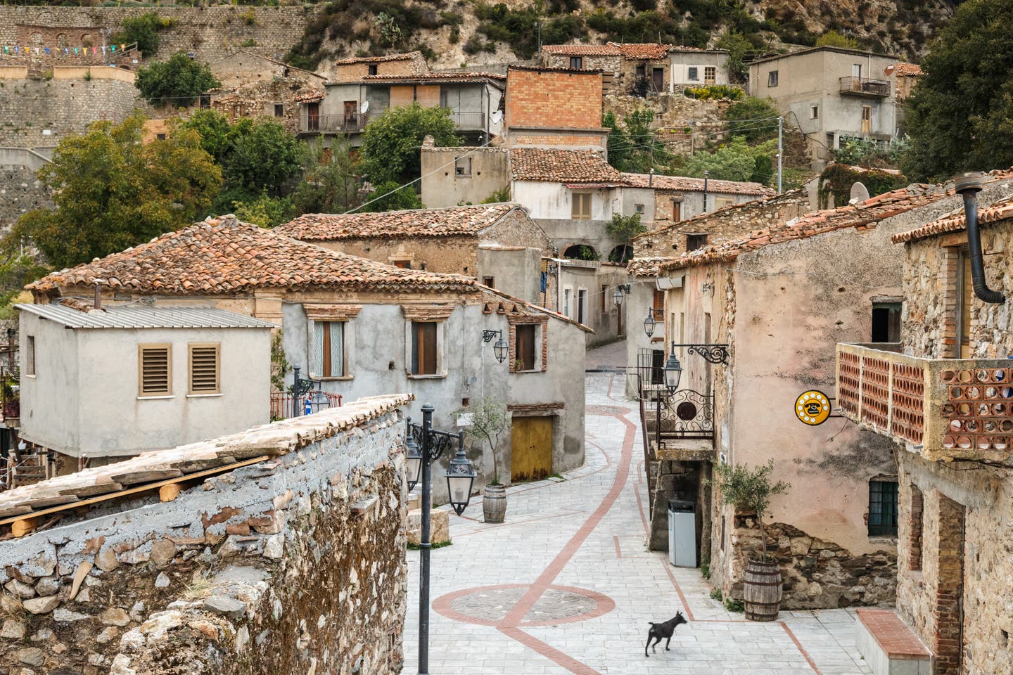 Das kleine Dorf Gallicianò Calabria im Aspromonte