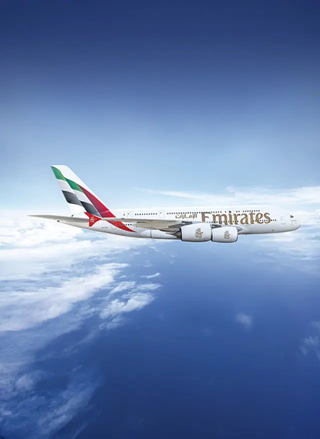 Jetzt entdecken A380 Emirates in der Luft