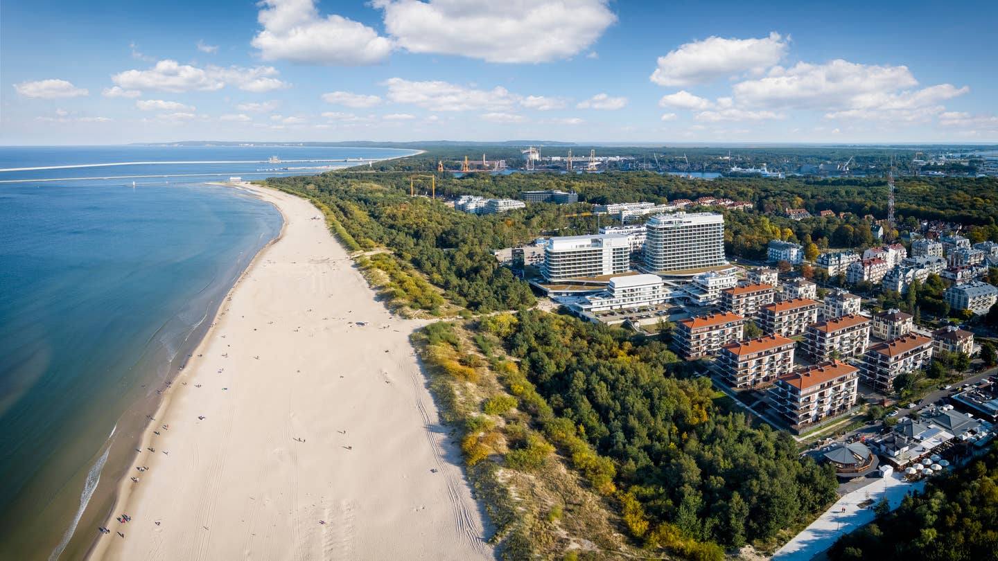 Swinemünde-Urlaub: der Strand von oben