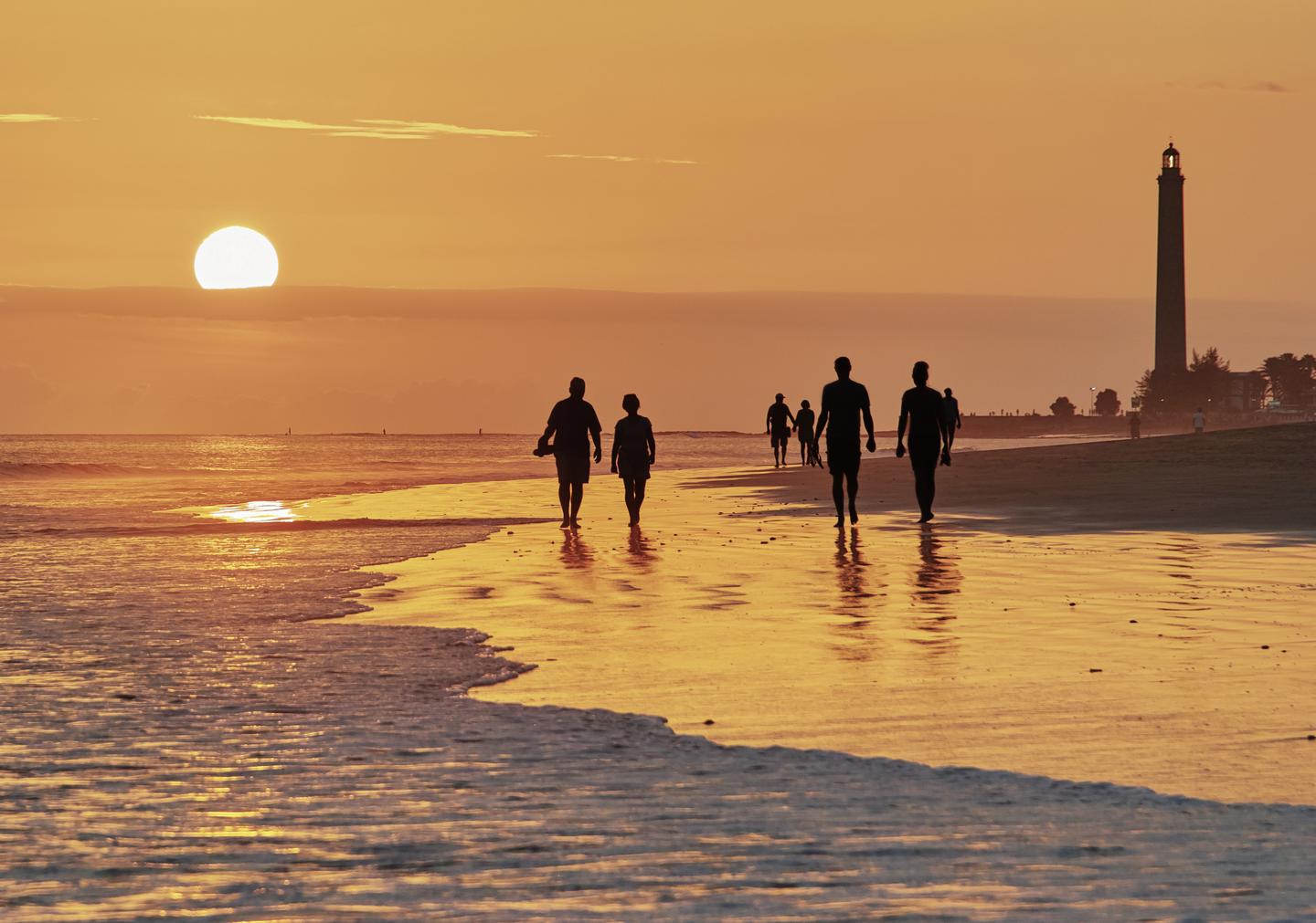 Sonnenuntergang in Maspalomas auf Gran Canaria