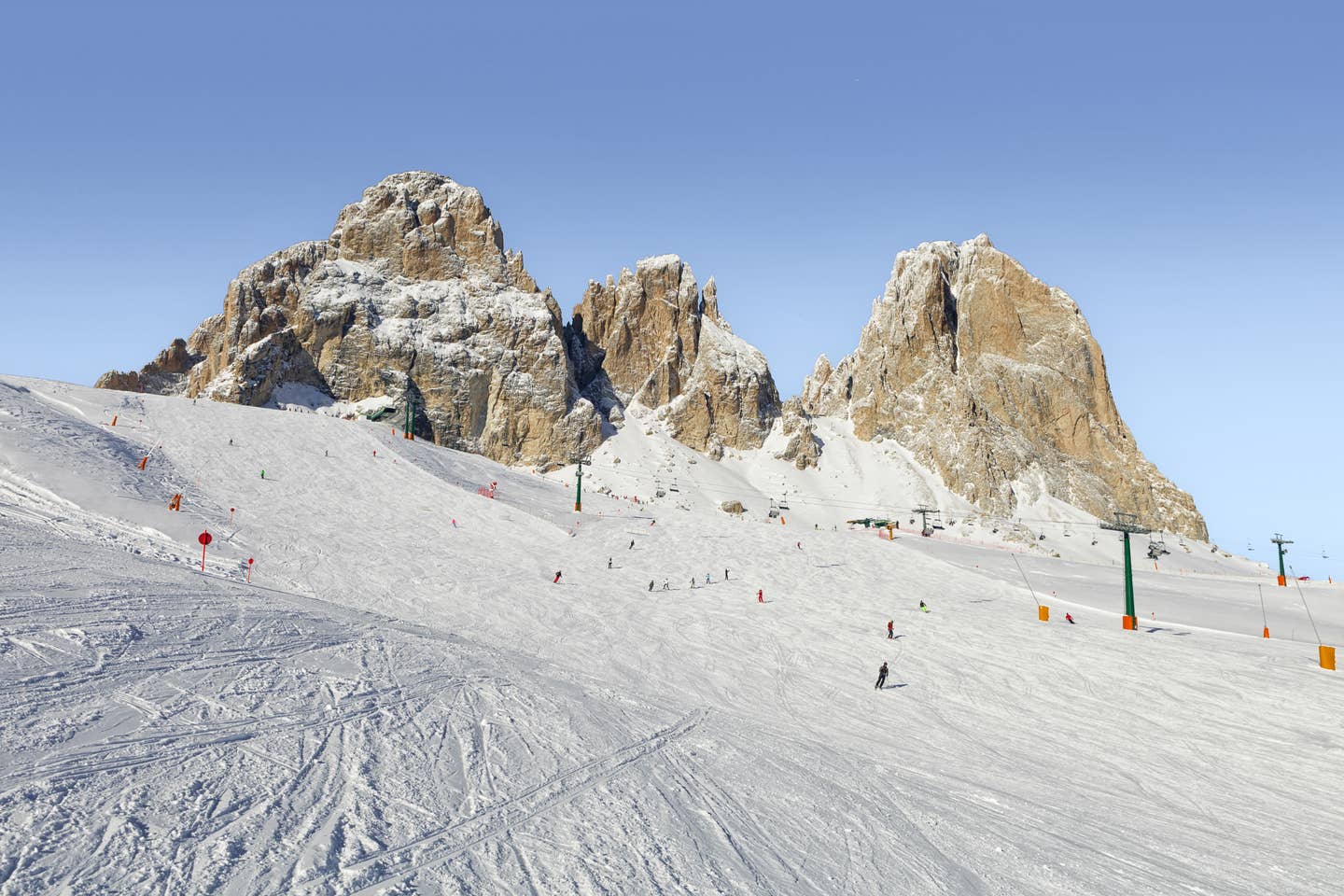 Skiurlaub Italien-Blick über die Dolomiten